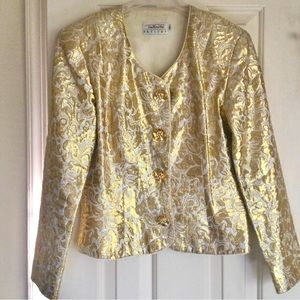 Talbot’s Metallic Gold/Silver Brocade Jacket